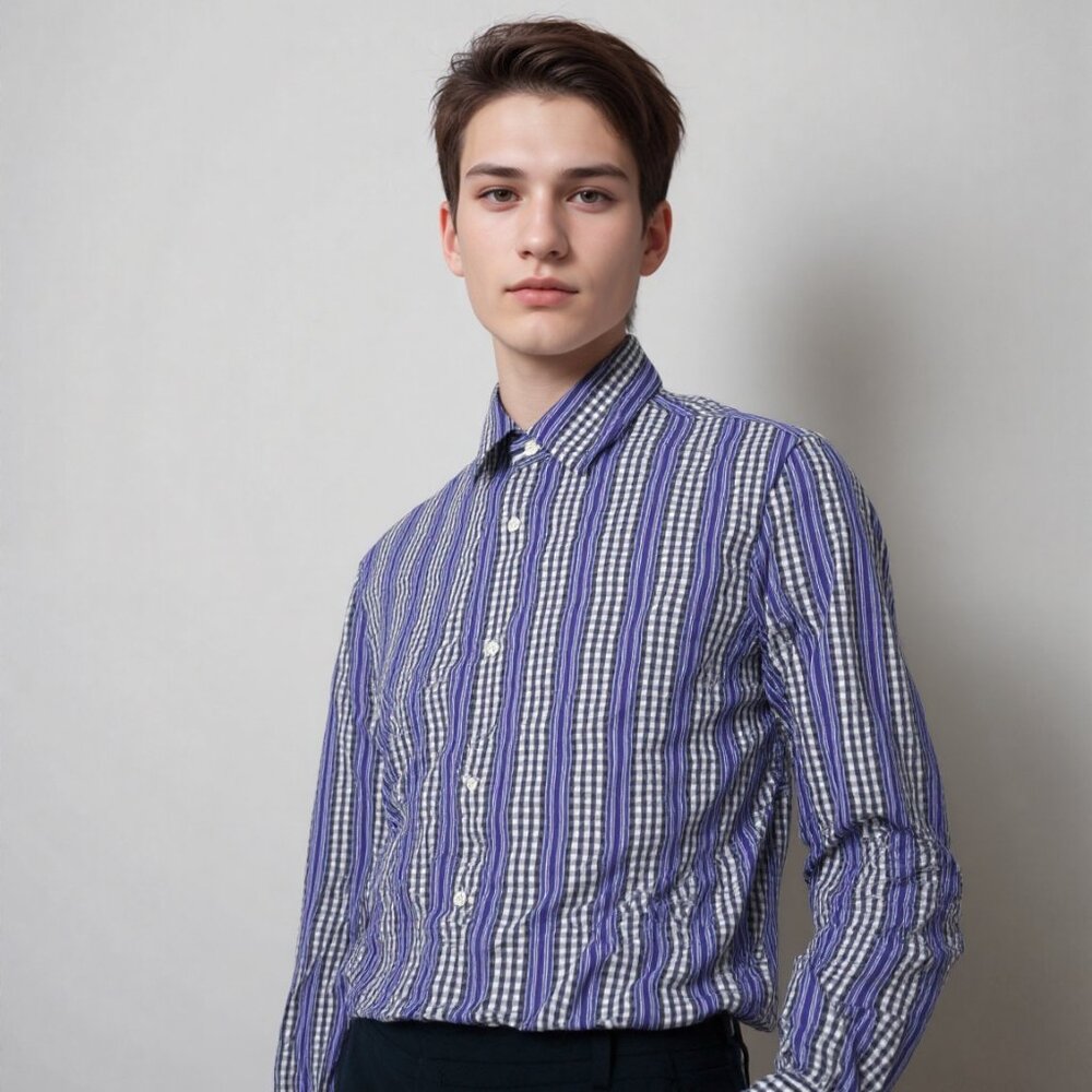 Salvatore Ferragamo Button-Down Dress Shirt Sz L